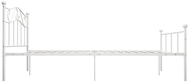 Białe minimalistyczne łóżko z metalu 140x200 cm - Fiosa