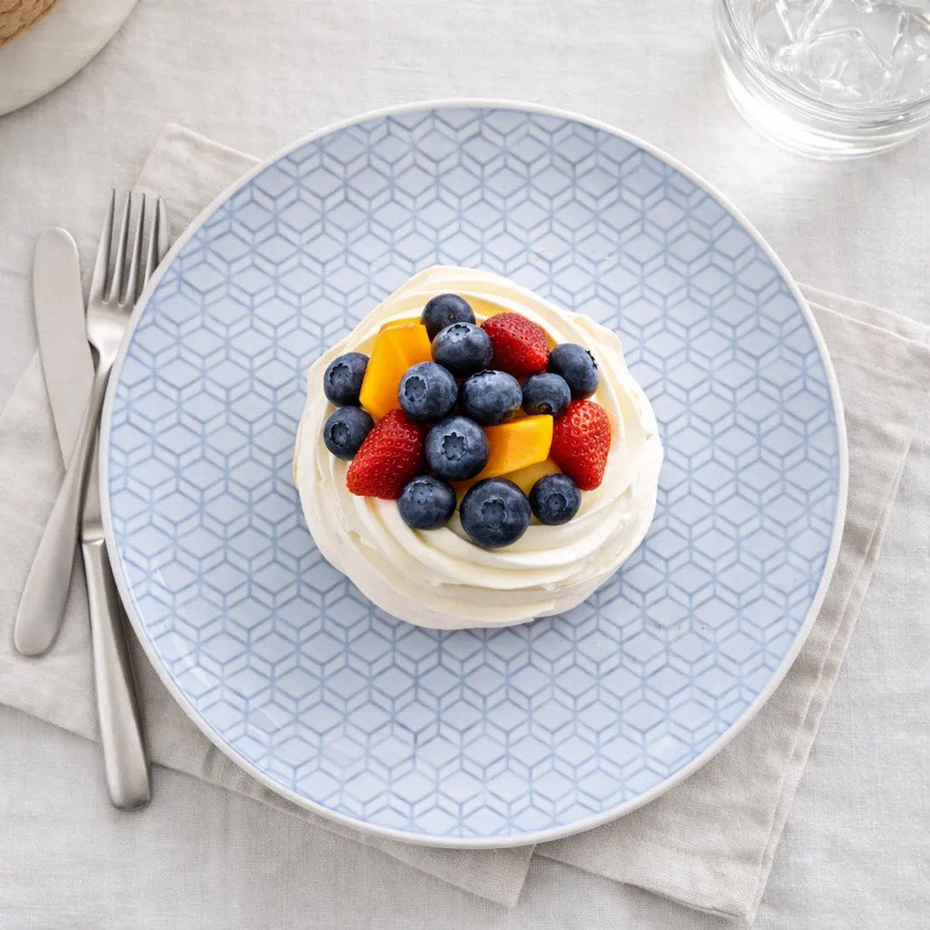 Kamionkowy talerz deserowy Zig Zag, 21  cm