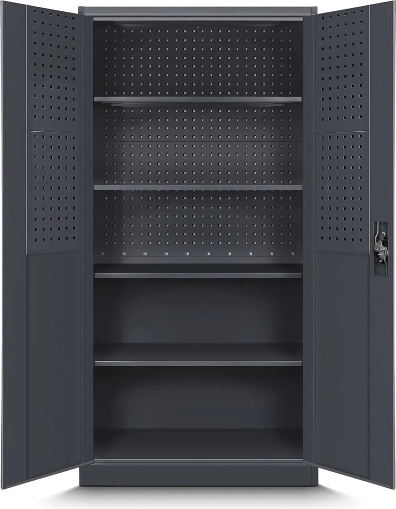 Metalowa szafa warsztatowa Bruno 92x50x185 cm, antracyt