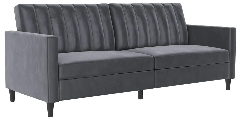 Szara aksamitna sofa 207 cm Celine – Støraa