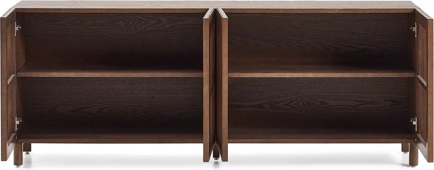 Ciemnobrązowa komoda w dekorze orzecha 181x71,5x42,5 cm Beyla – Kave Home