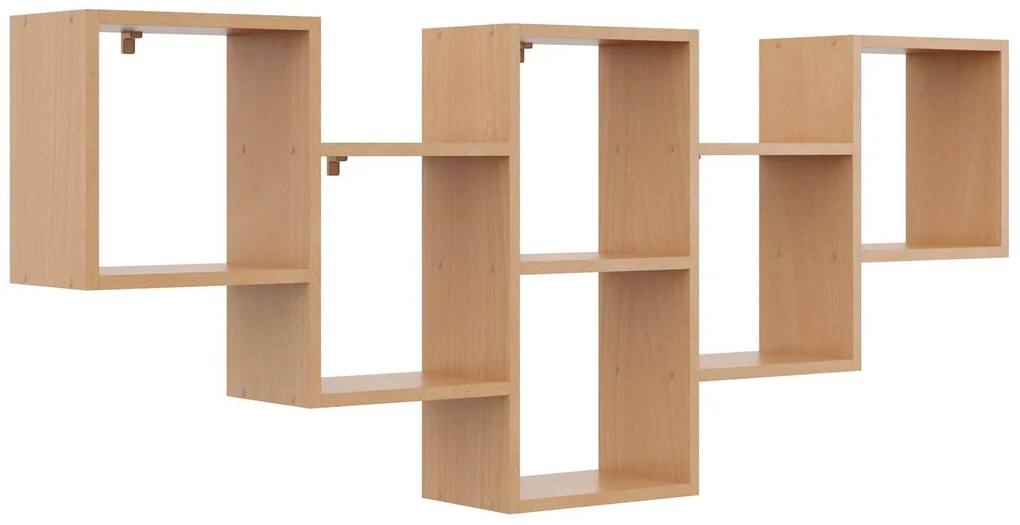 Minimalistyczna półka na ścianę w kolorze buk B1-E47