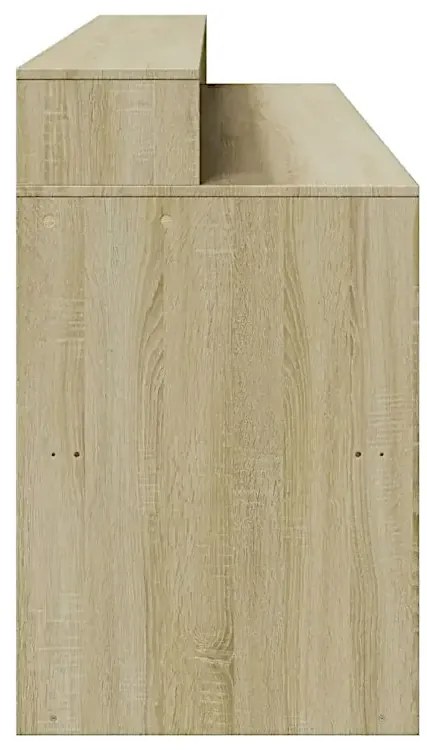 Podświetlane biurko 200 cm dąb sonoma - Fixi