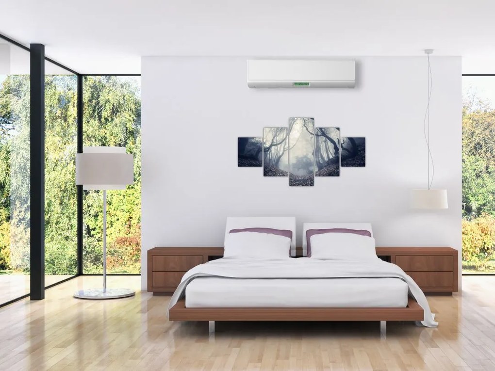 Obraz- Las we mgle (125x70 cm)