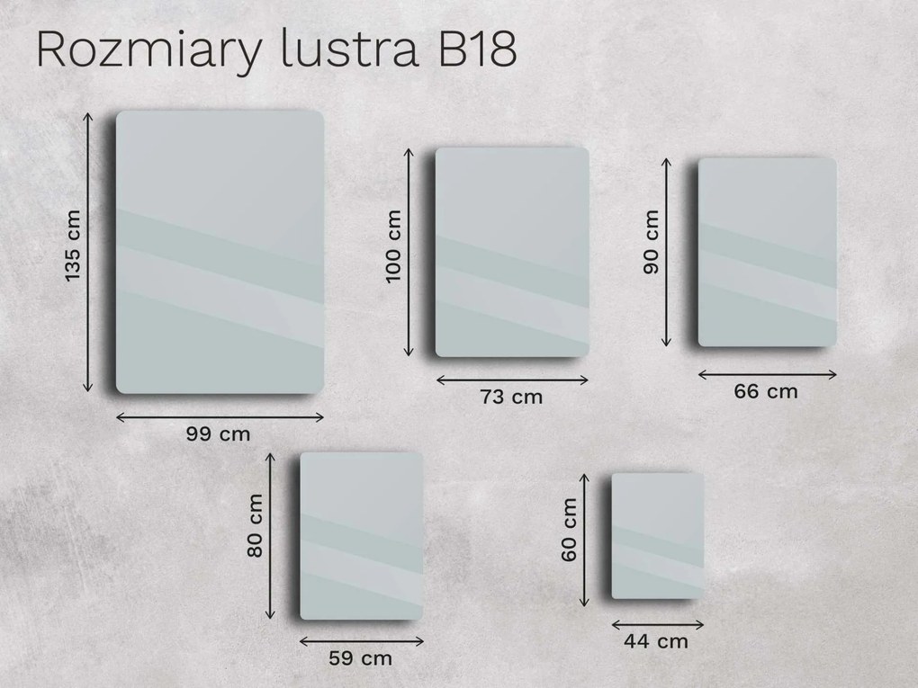 Lustro w ramie B18 44×60