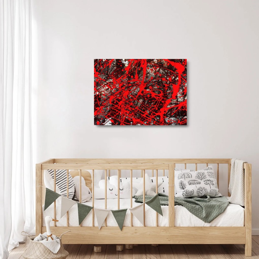 Obraz na szkle - Ekspresyjna abstrakcja (70x50 cm)