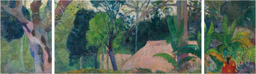 Obraz - Paul Gauguin, Te raau rahi (The Big Tree), reprodukcje (170x50 cm)