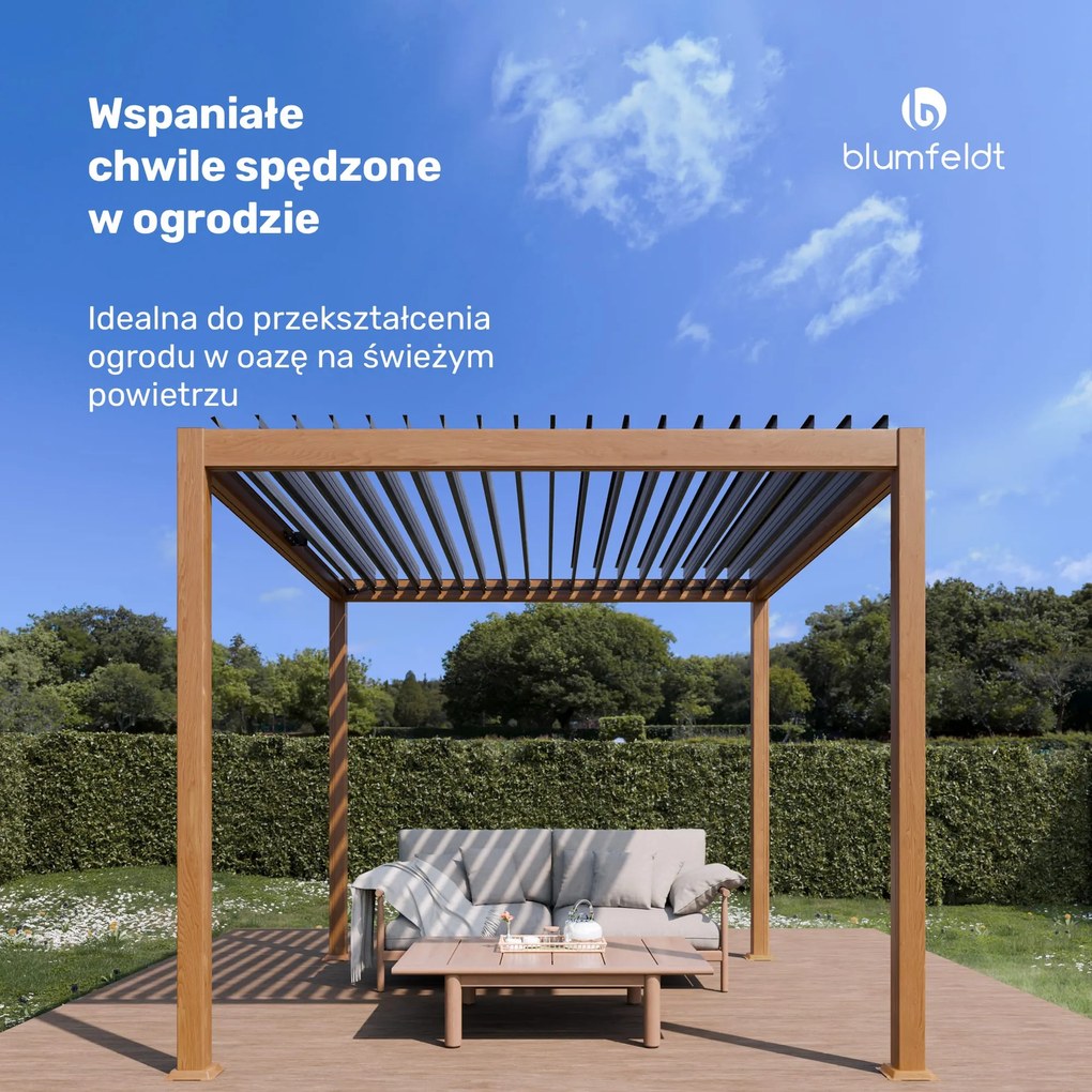 Blumfeldt LuminaHaven Pergola ogrodowa 3x3