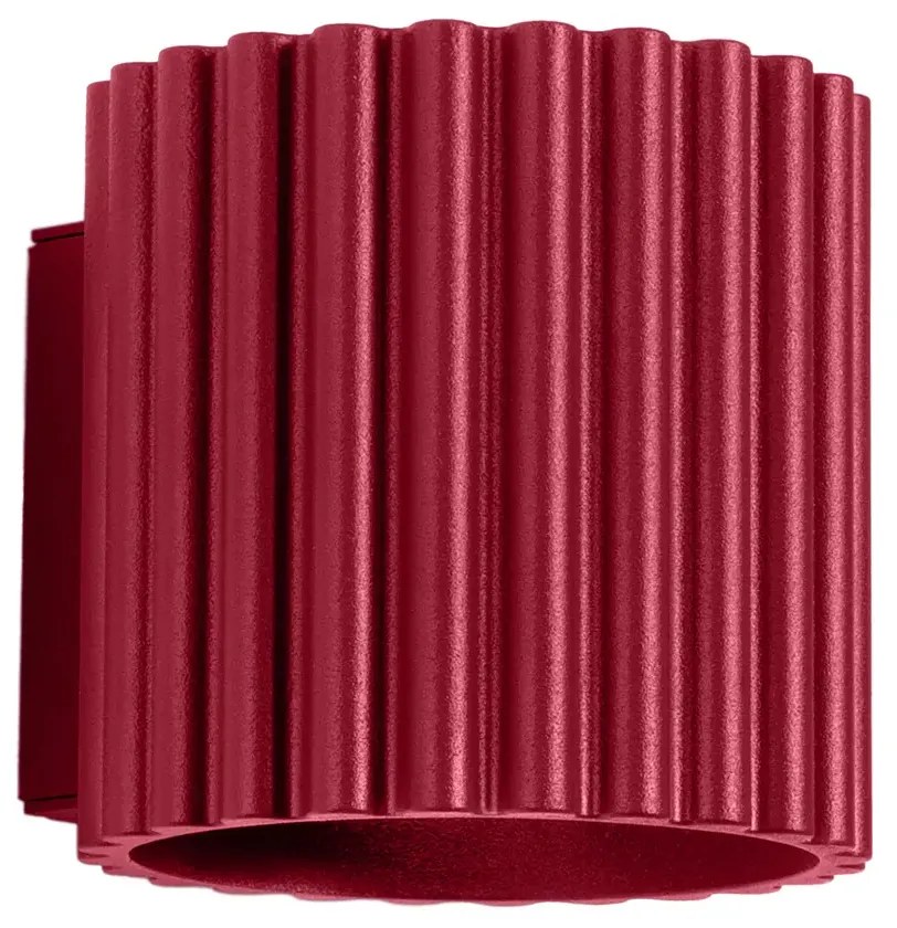 Kinkiet AURA burgund G9 ryflowany SOLLUX  LIGHTING