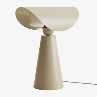 Lampa Stołowa ↑35 Cm Z Żelaza Conby Kremowa Tapioca - Sklum
