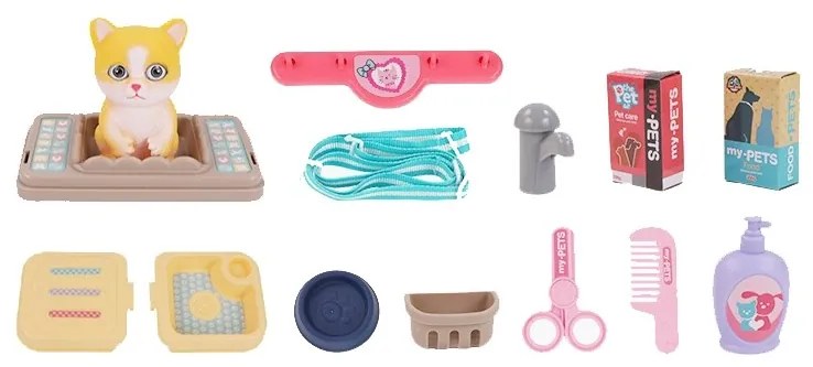 Woopie kotek przenośny salon piękoności 2w1 w plecaku transporter