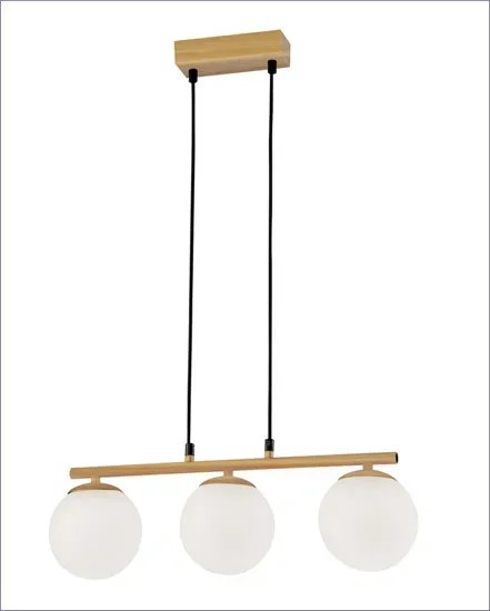 Stylowa lampa z 3 kloszami w stylu glamour - M073-Vanto