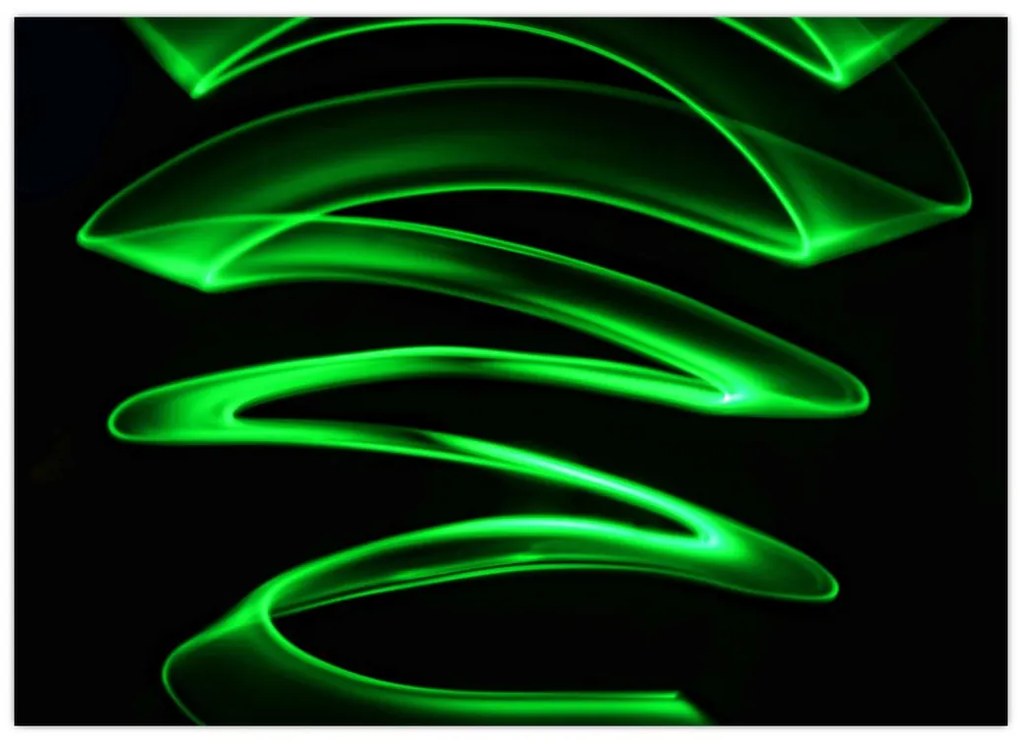 Obraz - neonowe fale (70x50 cm)