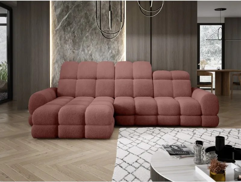 Narożnik TOLLO MINI S Lewostronny Elektryczna regulacja Bubble 09 kolor Miedziany WERSAL