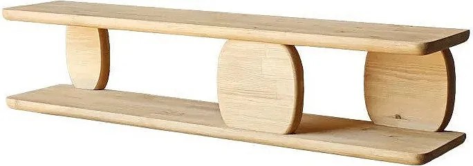 Półka ścienna z litego drewna, wykończenie dębowe, 120 x 30 x 24 cm | 100% trwała konstrukcja | Idealna do dekoracji i organizacji