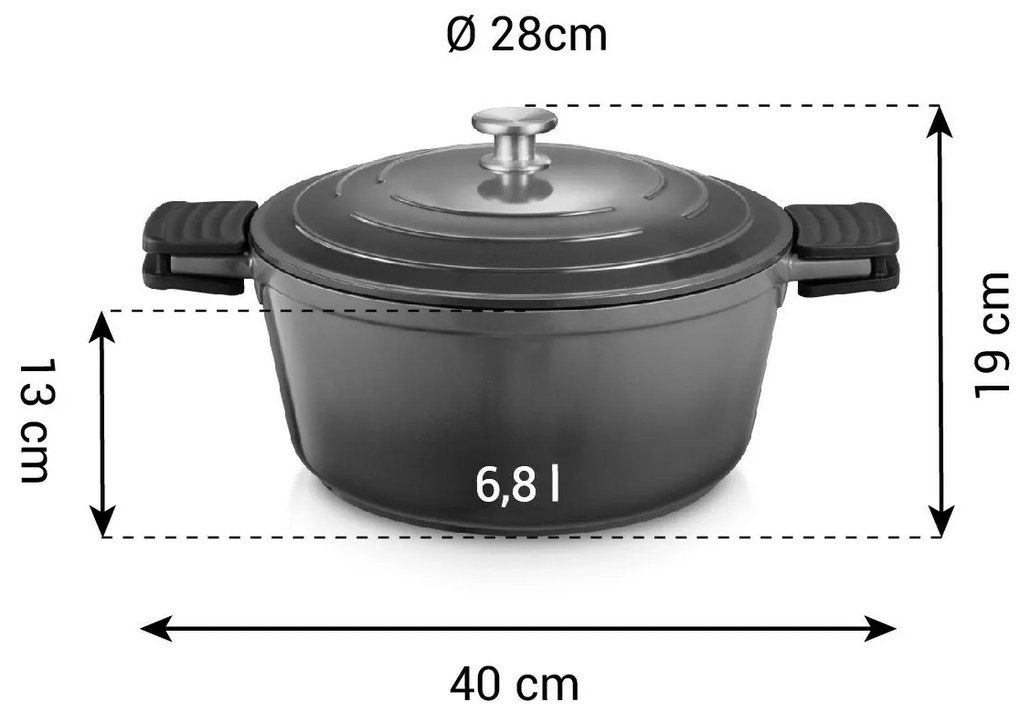 Tescoma Garnek z pokrywą BORDEAUX 28 cm, 6,8 l, , 28 cm
