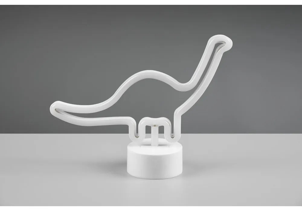 Biała lampa stołowa LED (wys. 20 cm) Bronto – Reality