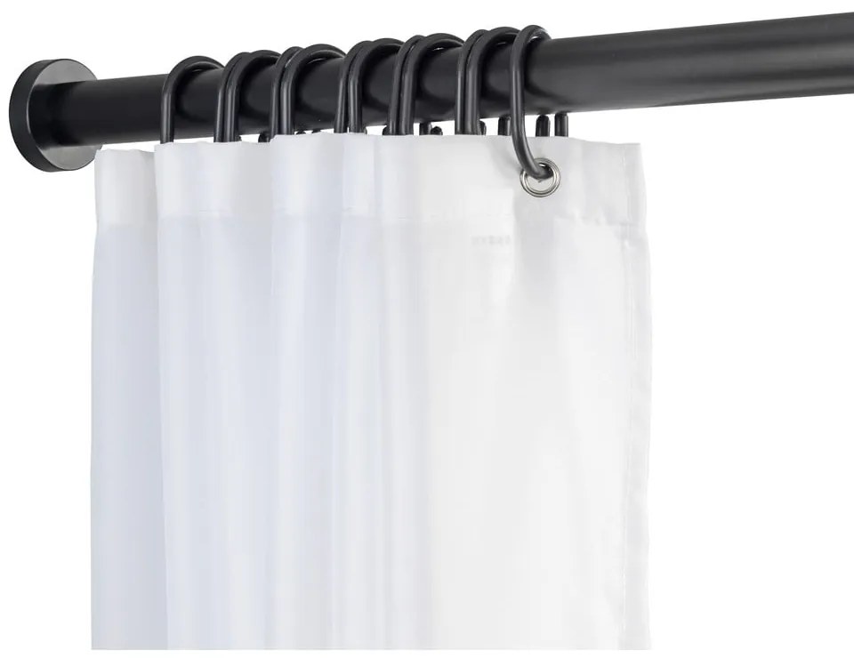 Czarny drążek teleskopowy do łazienki Wenko Luz, dł. 110-185 cm