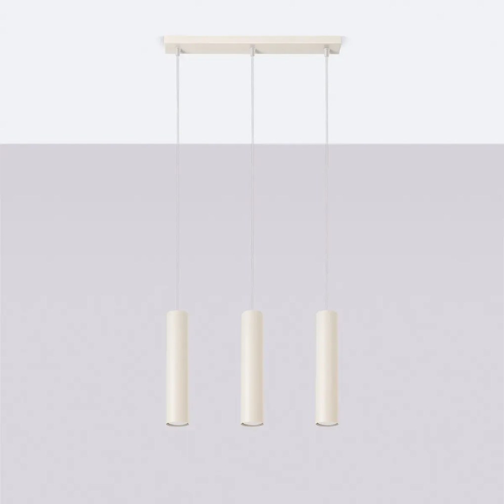 Lampa wisząca LAGOS 3L beżowa SOLLUX  LIGHTING