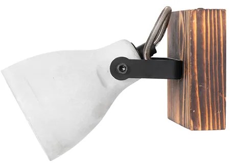 Industrialny reflektor sufitowy drewno z betonem - Creto