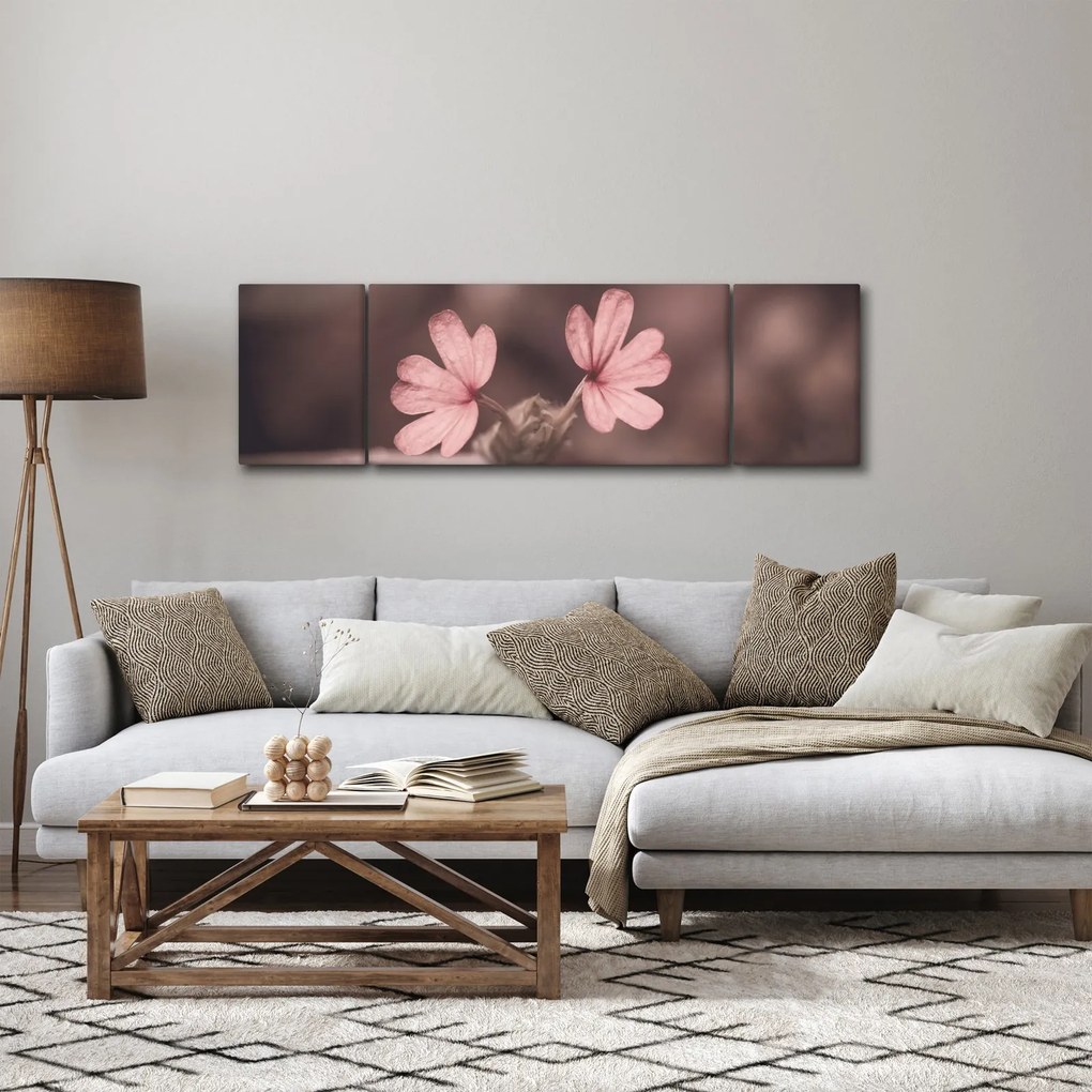 Obraz kwiatu róży (170x50 cm)