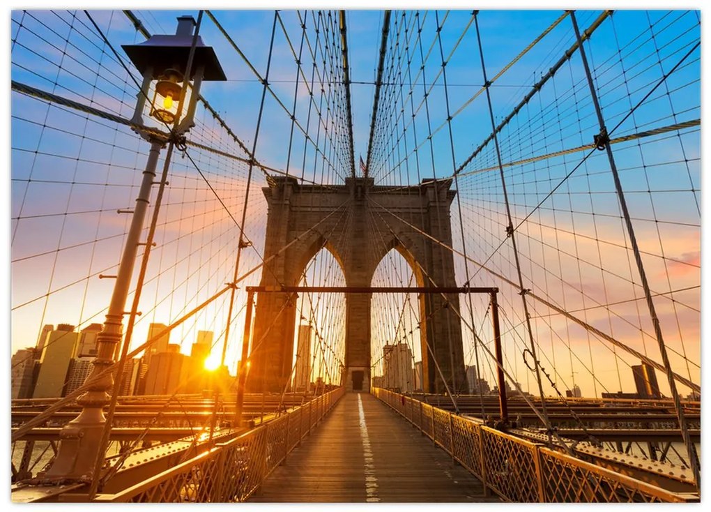 Obraz - Brooklyn Bridge, Manhattan, New York (70x50 cm)