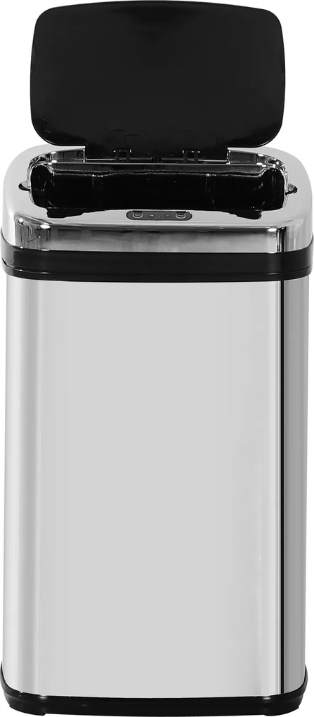 HOMCOM Kosz na Śmieci Automatyczny Stalowy 30L Srebrzysty 33x25x58cm Higieniczny i Nowoczesny | Aosom PL