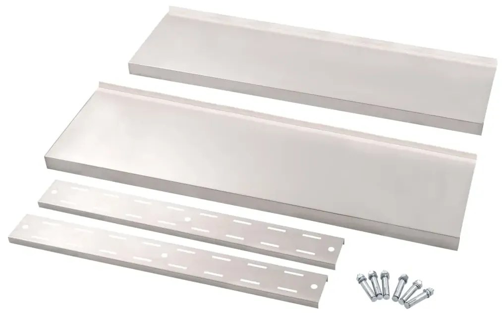Metalowa półka do garażu Grando 2X - srebrna