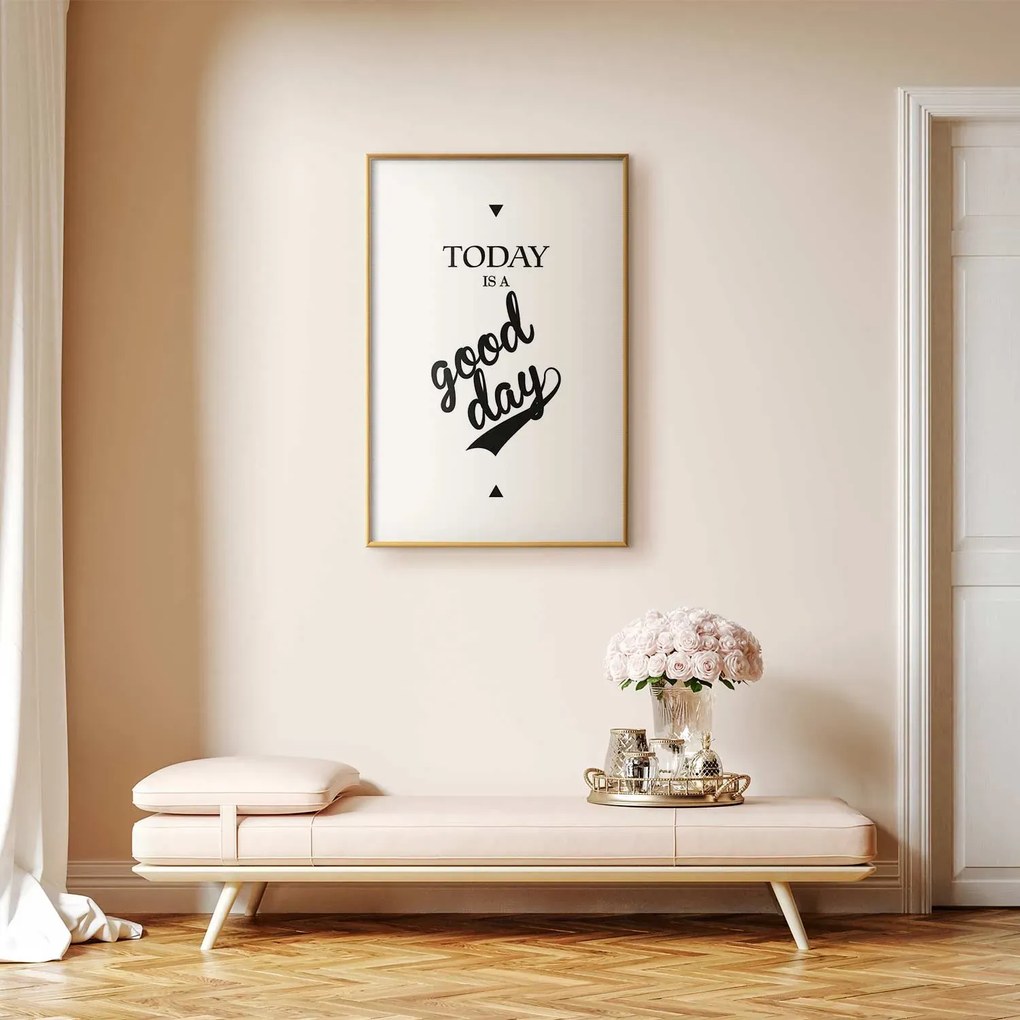 Plakat Today 29,7x42 cm z ramą złotą z marginesem ARTGEIST B