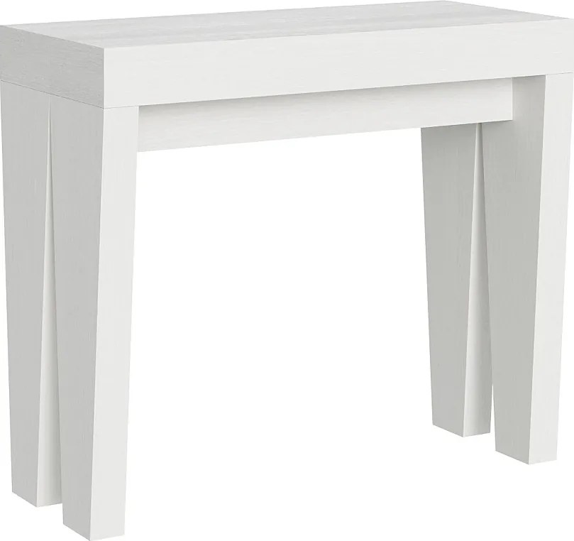 Konsola rozkładana 90x40/196 cm Spimbo Small Frassino biała