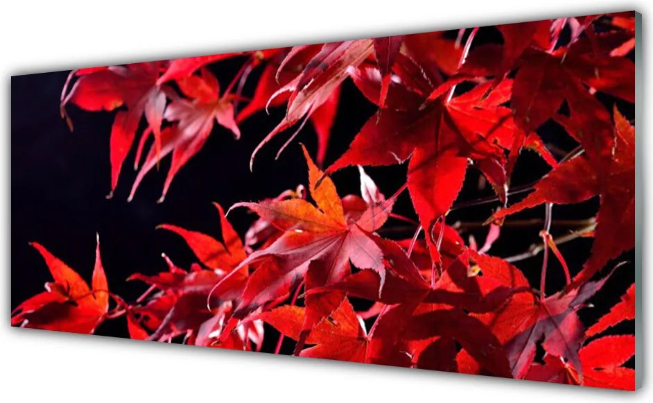 Panel Szklany Organiczna Tekstura Liści