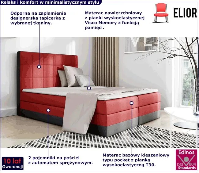 Łóżko kontynentalne 120x200 A2-L62