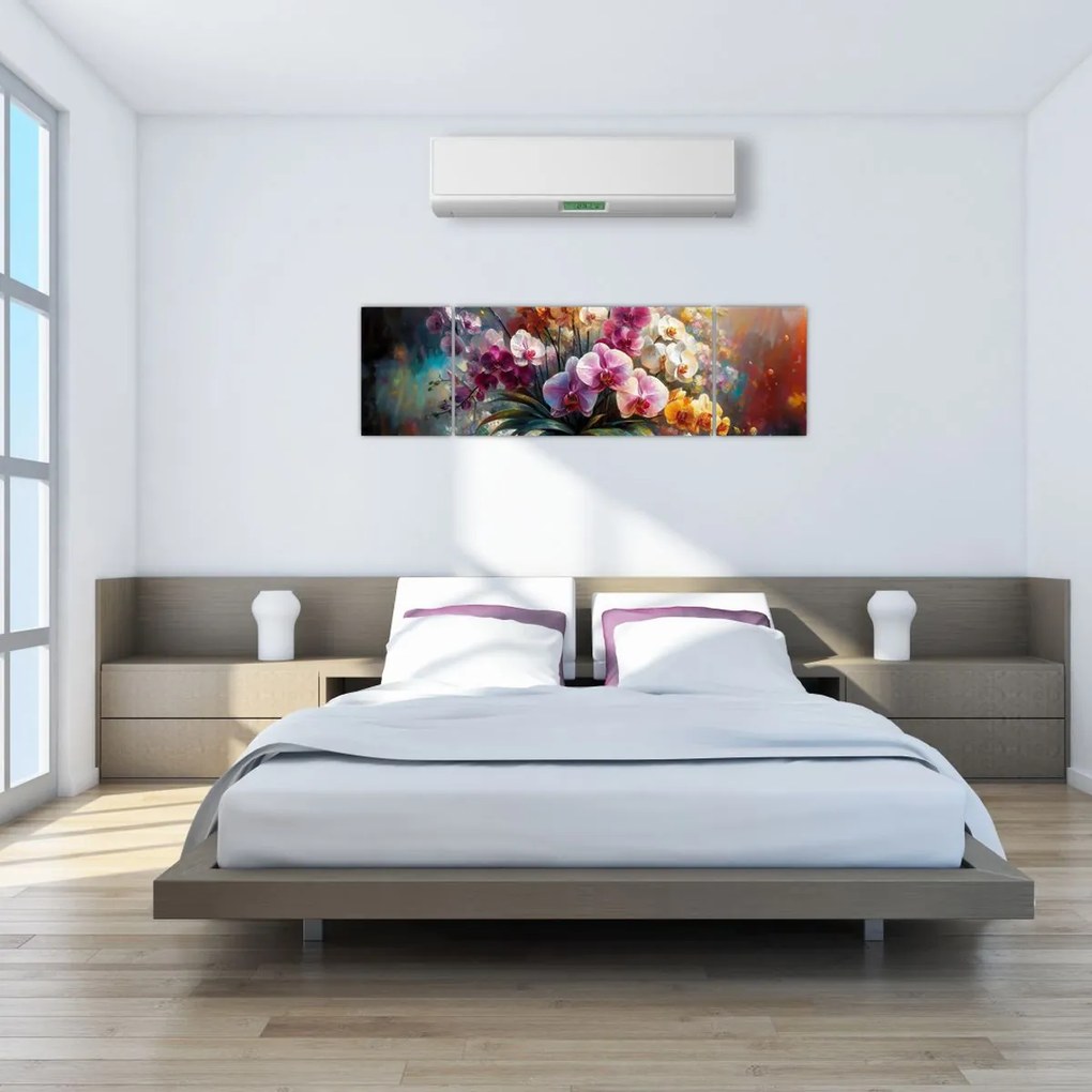 Obraz - Wazon z kwiatami II. (170x50 cm)