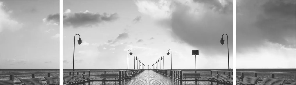Obraz - Promenada nad wybrzeżem (170x50 cm)