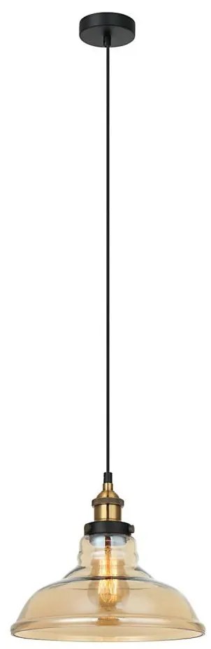 ITALUX MDM-2381/1 GD+AMB - Lampa wisząca HUBERT 1xE27/40W/230V