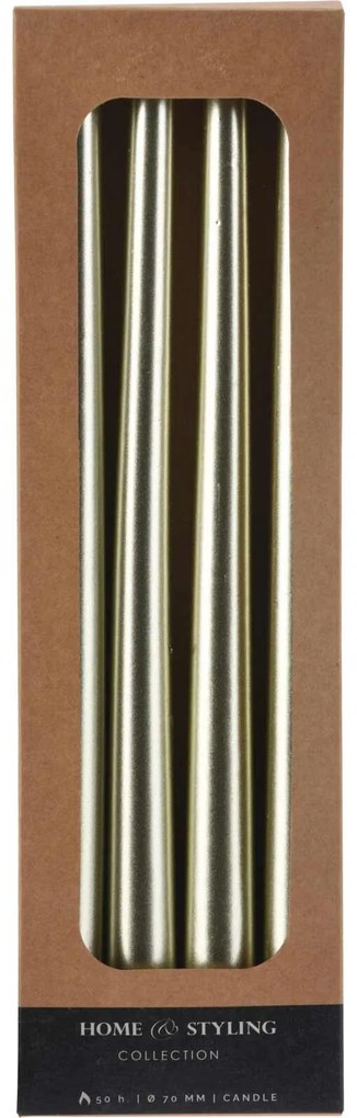 Metaliczne świece stołowe, 30 cm