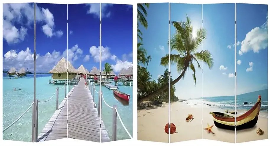 Wewnętrzny parawan z nadrukiem plaży G4-Z92