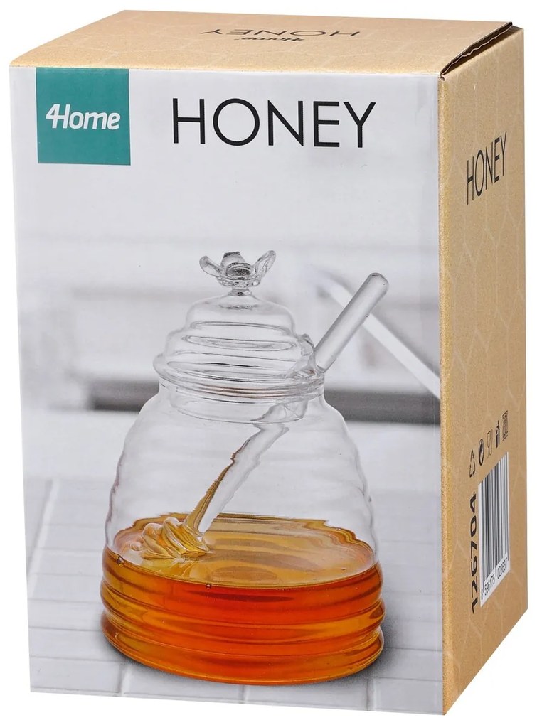 4Home Szklany pojemnik na miód Honey
