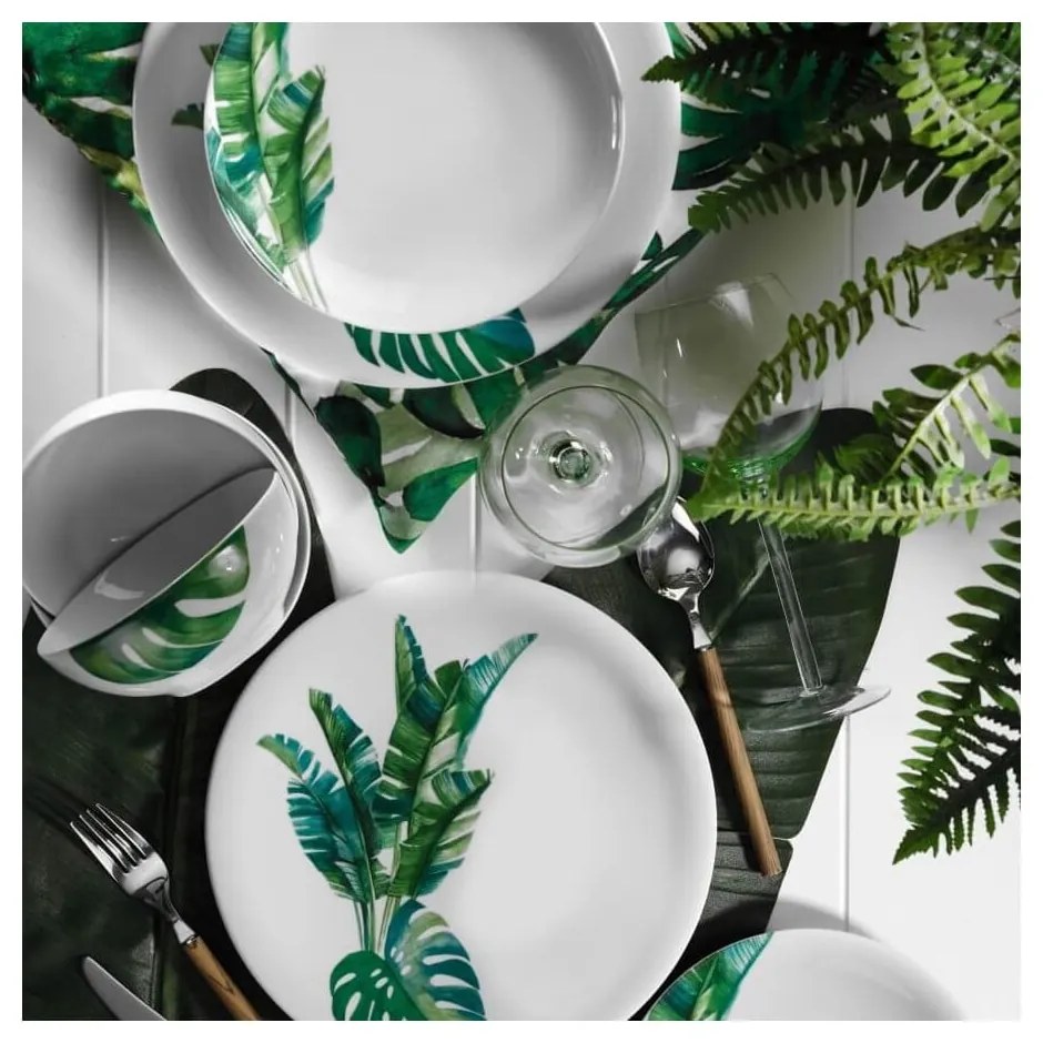 24-częściowy zestaw talerzy porcelanowych Kutahya Tracio