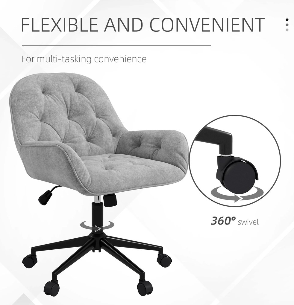 Vinsetto Ergonomiczny fotel wypoczynkowy z miękkim mechanizmem regulacji Jasnoszary metaliczny aksamit