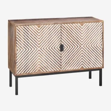 Aparador 105x35 Cm Z Drewna Mango Alembe Drewno Mango - Sklum