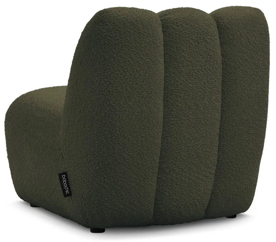 Zielony fotel z materiału bouclé Janissaire – Bobochic Paris