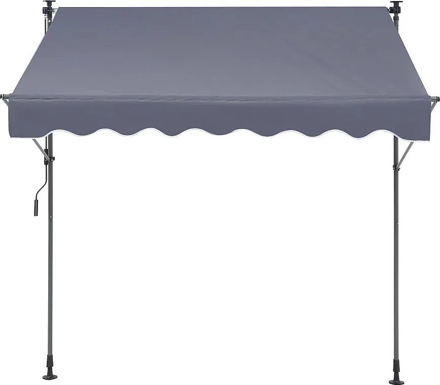 Rozkładana Markiza SucceBuy, 299 x 119 cm, Markiza Tarasowa, Chroniaca Przeciw Słońcu, Wysokość 218 - 310 cm