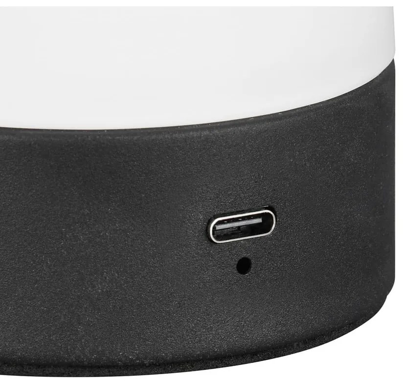 Lampa stołowa LED w matowym białym kolorze ze szklanym kloszem (wysokość 18 cm) Dooley – Trio