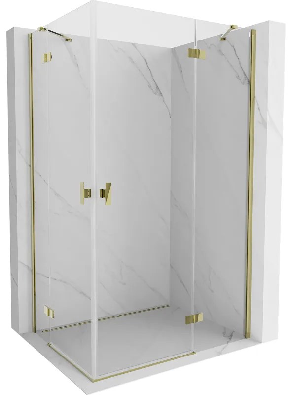 Mexen Mist-H Duo kabina prysznicowa uchylna prawa 70 x 120 cm, transparent, złota - 8A5-070L-120P-50-00