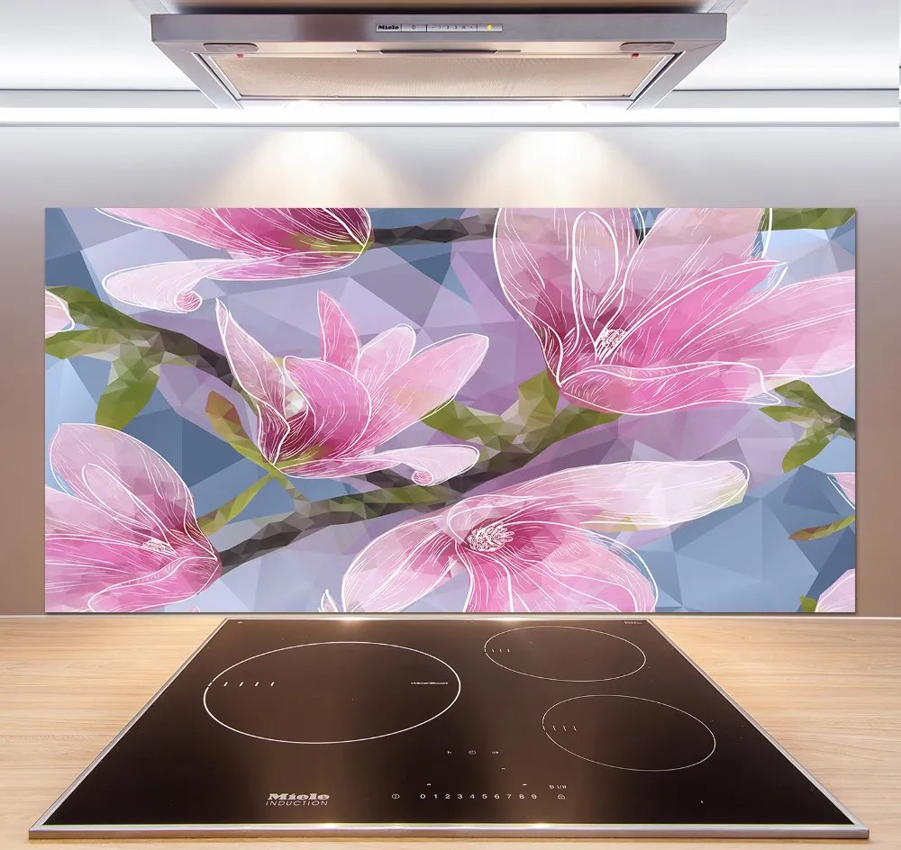 Panel do kuchni Różowa magnolia