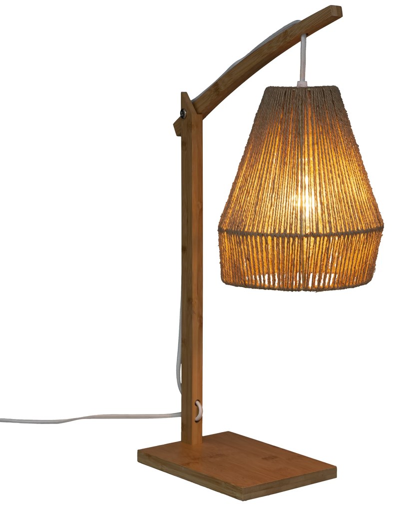 Lampa bambusowa stołowa PALM, 55 cm