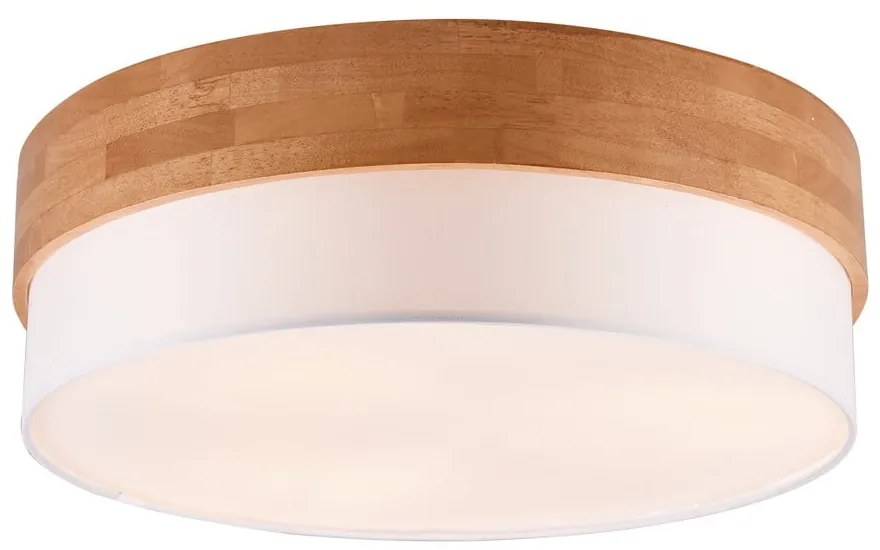 Biało-naturalna lampa sufitowa z tekstylnym kloszem Seasons – Trio
