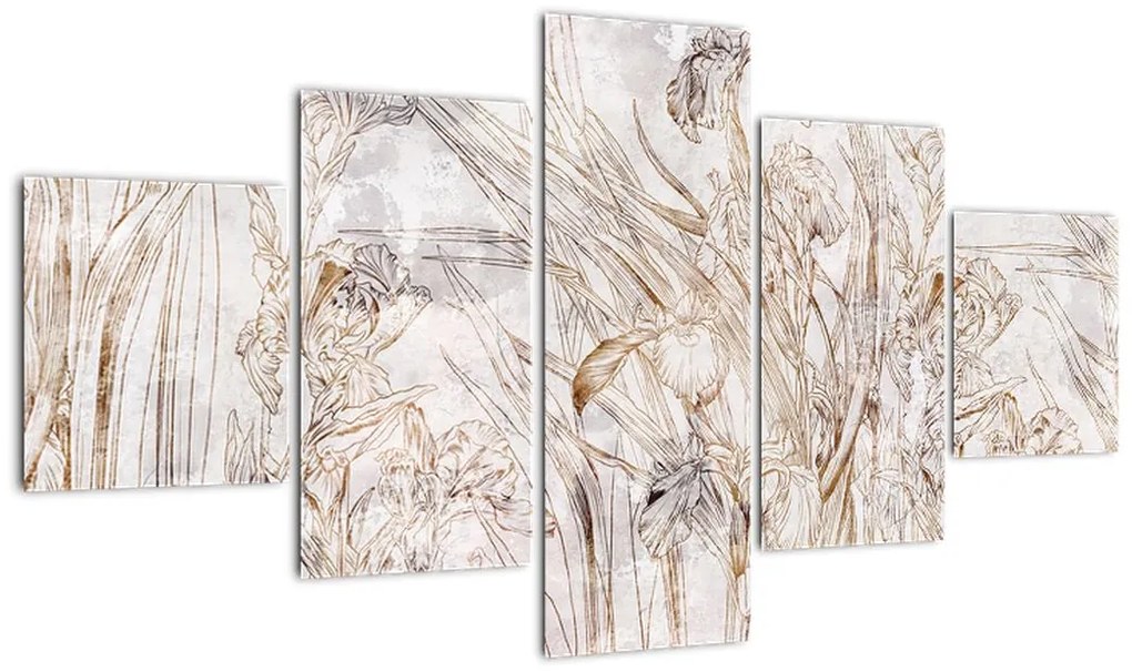 Obraz - Irysy (125x70 cm)