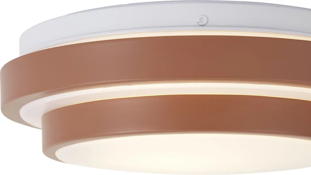 Nowoczesna lampa sufitowa Sienna z białym kloszem 25 cm IP44 - Walden